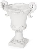 Christopher Knight Home Jorine Patio Planter, Light Concrete Planter, Mid-Centry Gadern Urn, Floral Relif Design, Large Garden Pot, Flower Urn with Drainage Hole for Backyard Home, Antique White - Image 7
