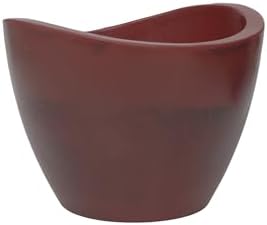 ECOBO 11.8" inches Eco-Friendly Round Planter Onda Indoor/Outdoor use, Durable, Versatile & Lightweight, Designed by Brazilian Artisans, Contemporary All-Weather Design –Red by Unknown