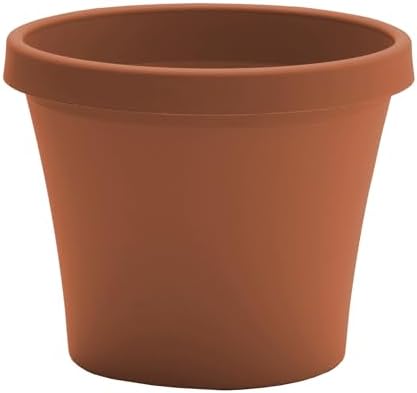 Bloem Terra 10" Plastic Planter, 2 Gallon, Terra Cotta, 6-Pack - Image 4