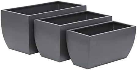 Deco 79 CosmoLiving by Cosmopolitan Metal Indoor Outdoor Planter, Set of 3 20", 18", 16" W, Gray - Image 6