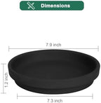 vensovo 8 Inch Black Terracotta Plant Saucer Pots Tray - 4 Pcs Round Planter Saucers for Indoor & Outdoor Plants, Large Clay Trays Perfect for 7 Inch 7.5 Inch 8 Inch Flower Pot - Image 2