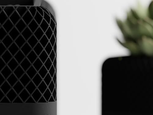 Modern Black Square Planter Pots with Geometric Lattice Design, Set of 2, Indoor Succulent and Bonsai Planters - Image 3