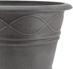 PSW Pot Collection Western Weave Planter Pot for Indoor and Outdoor Plants and Gardens, 14.5-inch, Dark Charcoal - Image 3