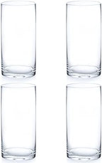 Enova Floral Set of 4 Clear Cylinder Glass Vase 4W x 8H Inches, Clear Flower Vases, Pillar Candle Hurricane Floating Candle Holder Vase, Glass Flower Vase for Wedding Centerpieces, Home Décor by EnovaFloralInc