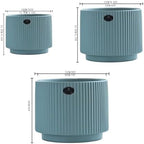 Plant Pot Ceramic Flowerpot Extra Large Caliber Phalaenopsis Flowerpot with Tray Indoor Hanging Orchid Green Roses Flower Pots(Green,Small) (Green M) - Image 2