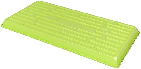 SUNPACK 10" x 20" Heavy Duty Shallow Plastic Seed Starting Tray, Lime Green, 1" (Pack of 10) - No Drainage Holes, Perfect for Greenhouses or Indoor Gardening - Image 3
