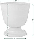 Arcadia Garden Products PSW BC38BK Classical Urn, 15 by 15", Black - Image 5