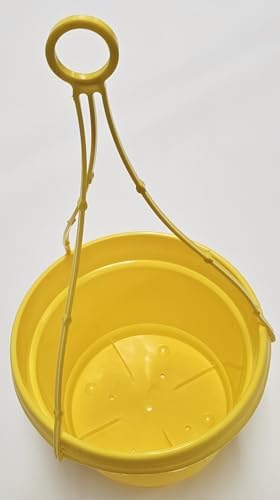 Hanging Flower Pots Yellow 5 Pack - Image 7