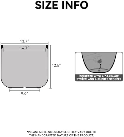 Kante Large Round Capsule Dark Gray Concrete Planter 13.8" Dia, Outdoor - Image 2