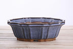 Willow Bonsai Ceramics Flower Design Bonsai Pot 8 Inch – Elegant Ceramic Bonsai & Succulent Planter, High‑Fired Frost‑Proof Stoneware with Drainage & Wiring Holes, Handmade in USA (Denim) - Image 2