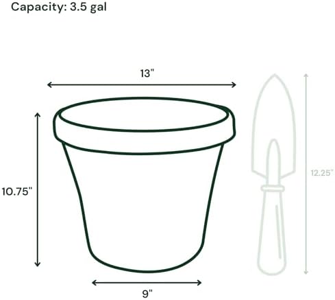 Bloem Terra 12" Plastic Planter, 3.5 Gallon, Basil, 6-Pack - Image 2