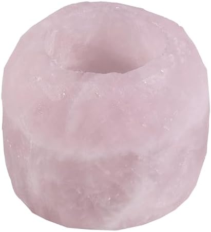 SUNYIK Natural Rose Quartz Tea Light Candle by SUNYIK