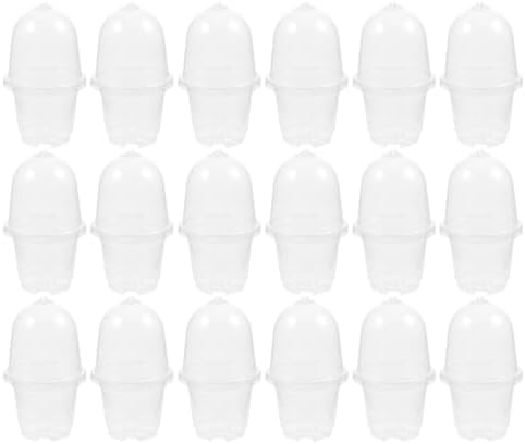 SUPVOX PET Nursery Pots 20 Sets with Lids and Drainage Holes by SUPVOX