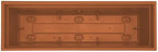 Bloem Dayton 24" Recycled Plastic Window Box Planter, Terra Cotta, 3-Pack - Image 3