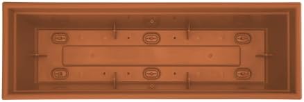 Bloem Dayton 24" Recycled Plastic Window Box Planter, Terra Cotta, 3-Pack - Image 3