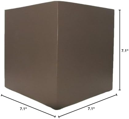 Indoor/Outdoor 7" Planter for Live or Artifical Plants (7.1" L x 7.1" W x 7.1" H, Metallic Bronze) - Image 3