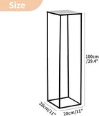 Nuptio Metal Black Vase, 2 Pcs 39.4 inch Tall, Elegant Cylinder & Square Vase for Wedding Centerpieces, Home Party Decorations - Image 5