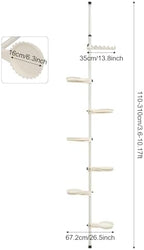 7-Layer Tension Pole Plant Stand Indoor Decorative Display Rack Stands for Flower Pots Floor to Ceiling Adjustable Hanging Corner Shelf - Image 2