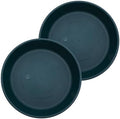 The HC Companies Classic Round Planter Pot, 14 Inch, Evergreen, 2-Pack by TheHCCompanies