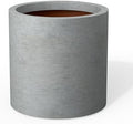 Kante Pale Gray Concrete Planter 9.8" Tall All-Weather Round Small Pot by Unknown
