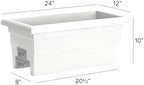 Root & Vessel Countryside Railing Planter Box, 24 Inch, White - Image 5