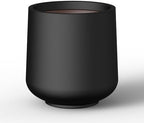 Kante Black Concrete Planter 16.5" Dia All-Weather Round Large Pot by Unknown