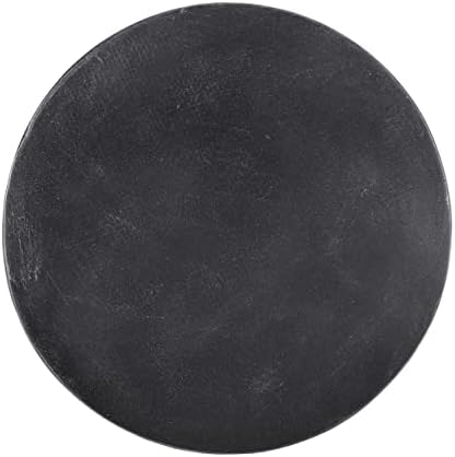 ø15.5'' Concrete Side Table Black End Table for Outdoor & Living Room, Modern Retro Drum Style, Durable and Lightweight, Cement Material, No Assembly, Matte Black - Image 7