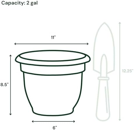 Bloem Ariana 10" Plastic Self-Watering Planter, Terra Cotta, 4-Pack - Image 4