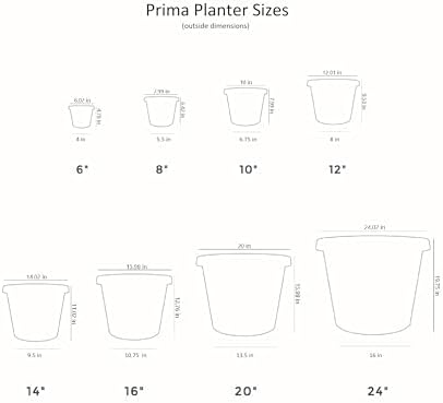 The HC Companies 14 Inch Round Prima Planter - Plastic Plant Pot with Rolled Rim for Indoor Outdoor Plants Flowers Herbs, Honey (Pack of 4) - Image 4