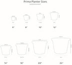 The HC Companies 14 Inch Round Prima Planter - Plastic Plant Pot with Rolled Rim for Indoor Outdoor Plants Flowers Herbs, Honey (Pack of 4) - Image 4