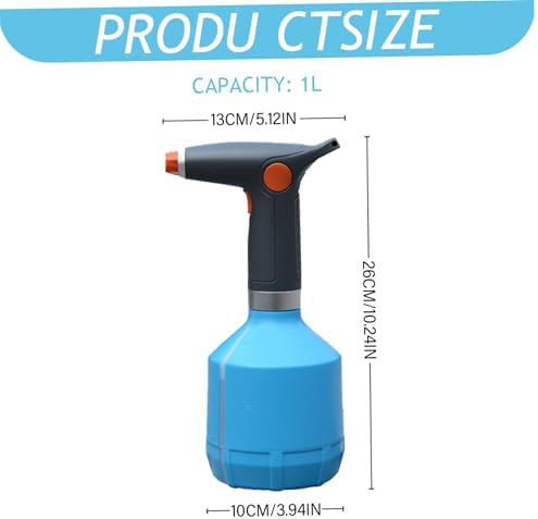 Electric Spray Bottle for Indoor Outdoor 1L Automatic Spray Bottle with Adjustable Water Mist Nozzle 2000mAh Rechargeable for House Cleaning Gardening - Image 5