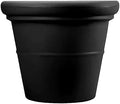 The HC Companies 42 Inch Terrazzo Extra Large Round Planter - Rolled Rim Weather Resistant Decorative Plastic Plant Pot with Drainage for Indoor Outdoor Use, Black by TheHCCompanies