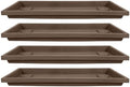 The HC Companies Venetian 18 Inch Planter Saucer, Chocolate Brown, 4-Pack by TheHCCompanies