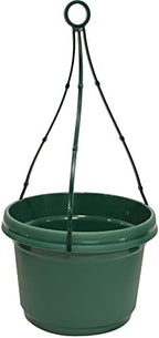 Plastic 11in Pots with Hangers Hunter Green Set of 5 - Image 6