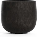 Mondo Round Indoor/Outdoor Planter, 8x7in Brown Stone by Cosapots