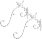 Sungmor Cast Iron Plant Hanger Wall Hooks - Bird Shape & White & 2PC - Image 2