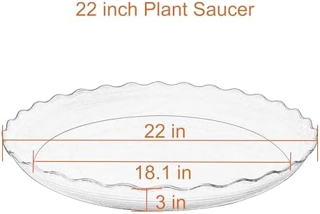2 Pack Plant Saucer 22 inch, Heavy Duty Plastic Plant Saucers, Durable Plant Tray for Pots, Flower Saucers for Indoors, Plant Pot Saucers, Trays for Planter (Beige) - Image 2