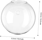 Happyyami 4pcs Wall-Mounted Glass Planters Globe Propagation Station for Hydroponics Space-Saving Hanging Terrarium Vases for Home and Office Decor - Image 2