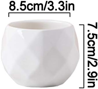 Flower Pot Ceramic Flower Planter Pots with Drain Hole Marble Pattern Modern Succulents Containers for Home Decor Indoor Flower Plant Pots Gardening Containers，Blu-Gold - Image 2
