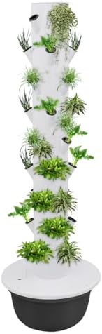 Hydroponic Indoor Growing Tower, 36-Plant Vertical Garden System with Pump and Timer, 9-Tier Hydroponics Growing Tower Kit for Vegetables Herbs, Automatic Circulation Irrigation Indoor Garden by AKaSping