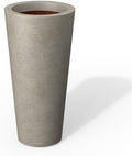 Kante Weathered Concrete Planter 15.8" Tall All-Weather Round Accent Pot by Unknown