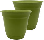 The HC Companies Eclipse Round Planter Pot, 20 Inch, Peridot, 2-Pack by TheHCCompanies