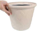 Vintage Textured Resin Flower Pot Outdoor Planter with Unique Roman Pattern Decorative Balcony Plant Container for Indoor and Outdoor Use Easy Maintenance - Image 3
