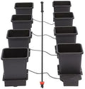 AutoPot 8 Pot System with 3.9 Gallon Plastic Pots and No Tank - Self-Watering, Gravity-Fed Hydroponic System by AutoPot