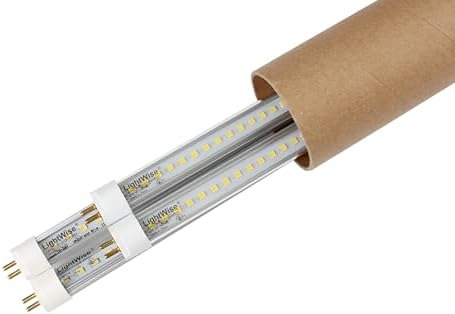LightWise 4-Pack T5 46" LED Grow Tubes, 28W/36W/42W, 5500K Full Sun White Light, Fluorescent Replacement (36, Watts) by LightWise