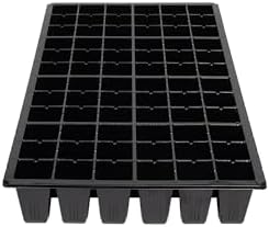SUNPACK 21" x 11" Heavy Duty 72-Cell Square Insert Tray, Black, 2.5" (Pack of 30) - Ideal for Greenhouses or Indoor Gardening - Holds Up to 72 Different Seeds - Image 3
