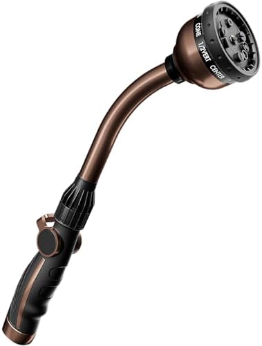 RESTMO Watering Wand Heavy Duty, 15-Inch Long Hose Nozzle Sprayer by Restmo