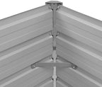 vidaXL Raised Planter, Flower Box, Planter, Garden, Plant, Terrace, Vegetable Box, galvanised Steel, 100 x 40 x 77 cm, Brown - Image 5