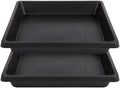 Square Plant Saucer 14 Inch 2 Pack, 6 8 10 12 13 16 18 20 Durable Plastic Plant Trays for Pots-Indoor Outdoor, Durable and Thicker Large Plant Drip Trays, Flower Planter Saucers for Potted Plants by Unknown