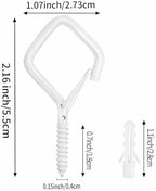 60 Pcs Ceiling Hooks for Hanging Plants, Screw in Hooks White - Image 2